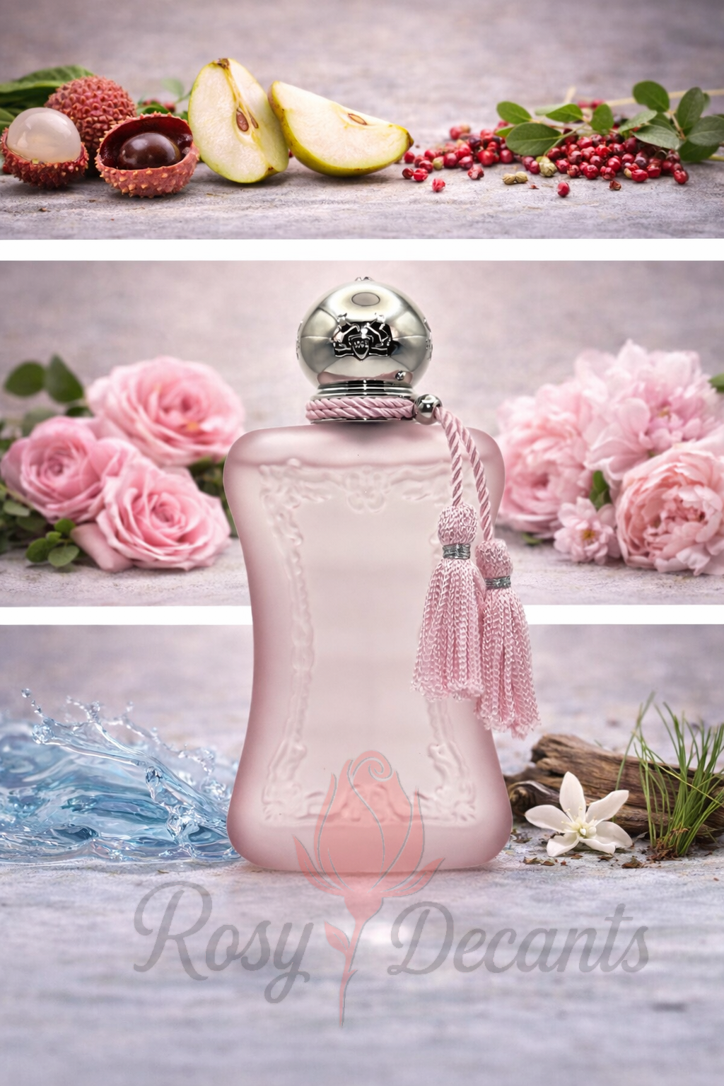 Delina La Rosee • Parfums de Marly • Sample, Trial, and Travel Perfume Sizes (1.5ml | 5ml | 10ml) for weddings, birthdays, holidays, gifts, or travel